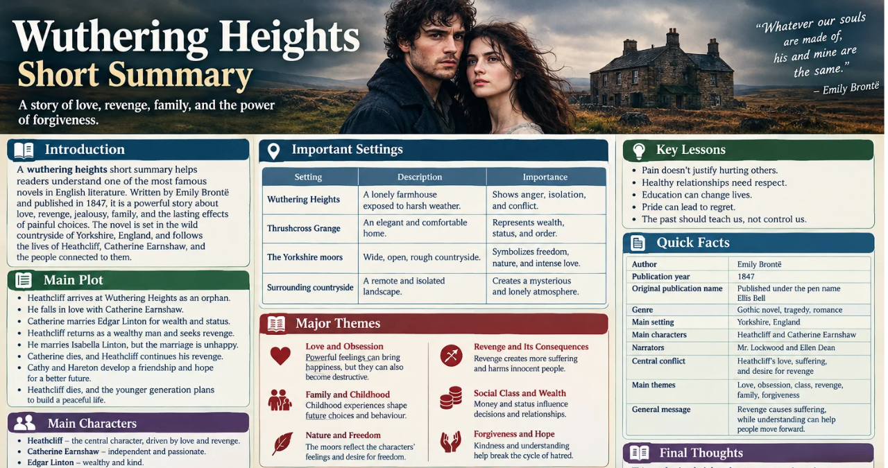 Wuthering Heights Short Summary